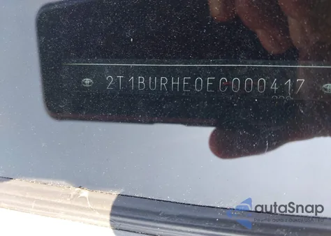 2014 Toyota Corolla Le z USA, uszkodzony, nr VIN 2T1BURHE0EC000417